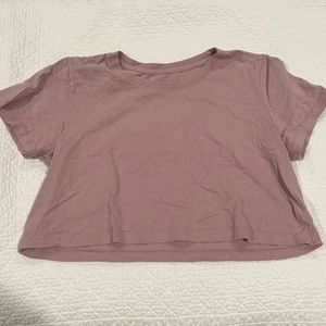 Urban Outfitters Mauve Cropped Tee size medium